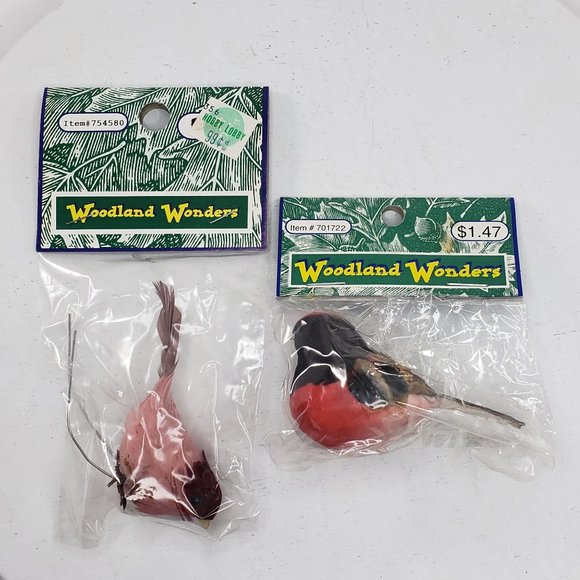 Vintage Woodland Wonders Hobby Lobby Miniature Birds Floral Arrangement Wedding - Picture 1 of 8